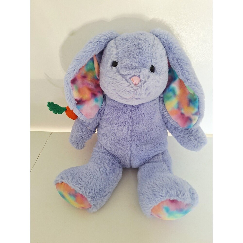 Build a Bear Pawlette purple 14" Tie-dye pastel paw bunny rabbit plush stuffed